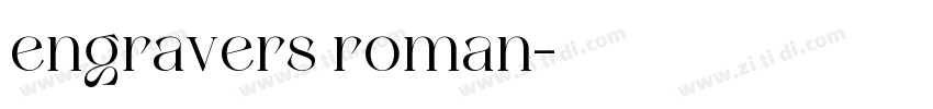 engravers roman字体转换